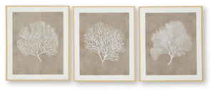 Hendridge - Wall Art Set (Set of 3) - Taupe / White - Best Buy Furniture