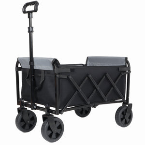 All-in-One Convertible Folding 4-Wheel Trolley with Bench Seat