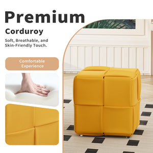 Modern Ottoman Foot Rest With Woven Design