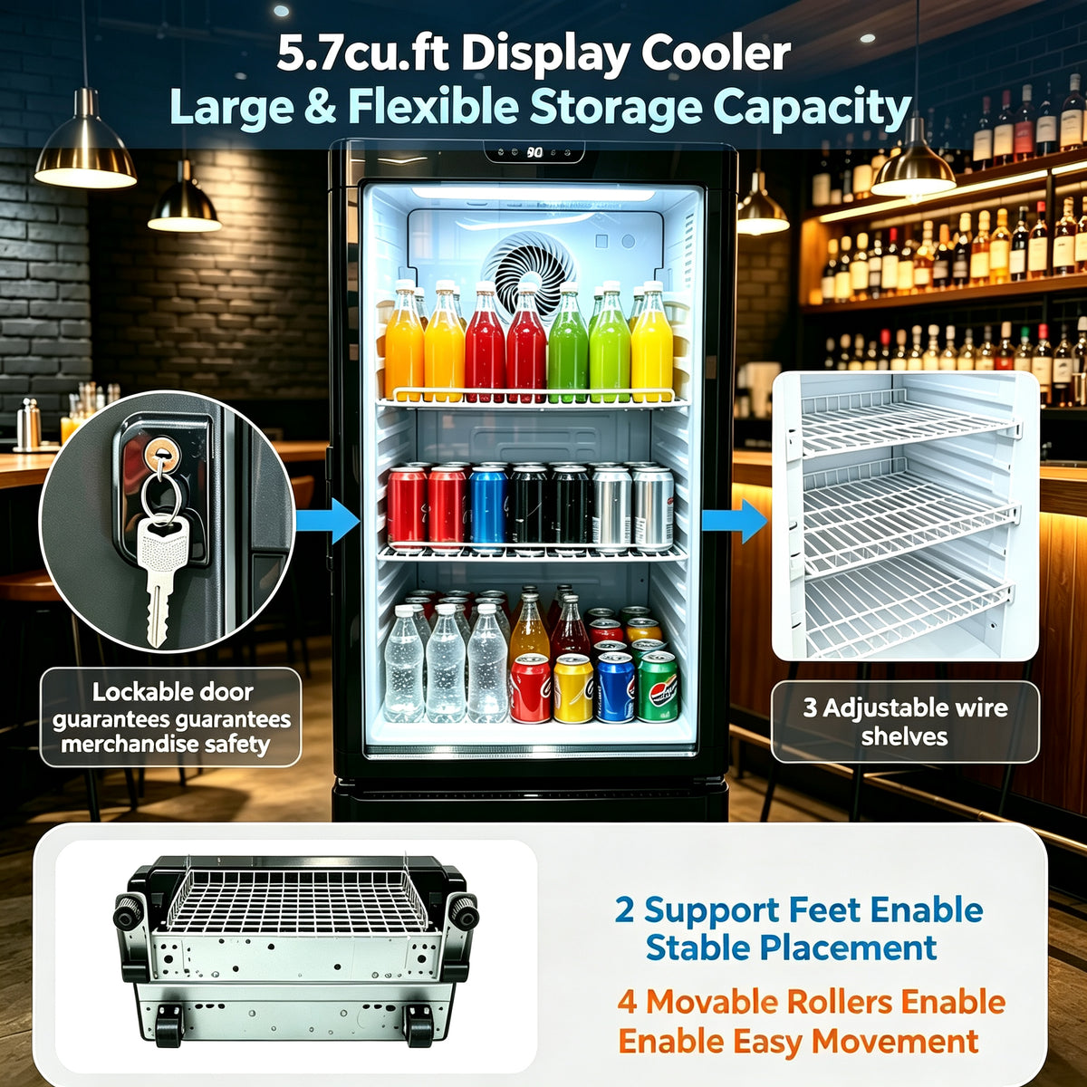 5.7 Cu.Ft Commercial Beverage Cooler