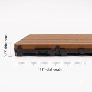 Interlocking WPC Deck Tiles 11.8"x11.8" (25 Pack)