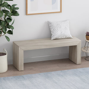 Acacia Wood Dining Bench, Farmhouse Style - Best Buy Furniture