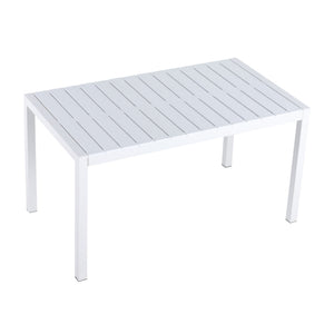 4 Piece Set Of Modern Designed Single Chairs With Long Table