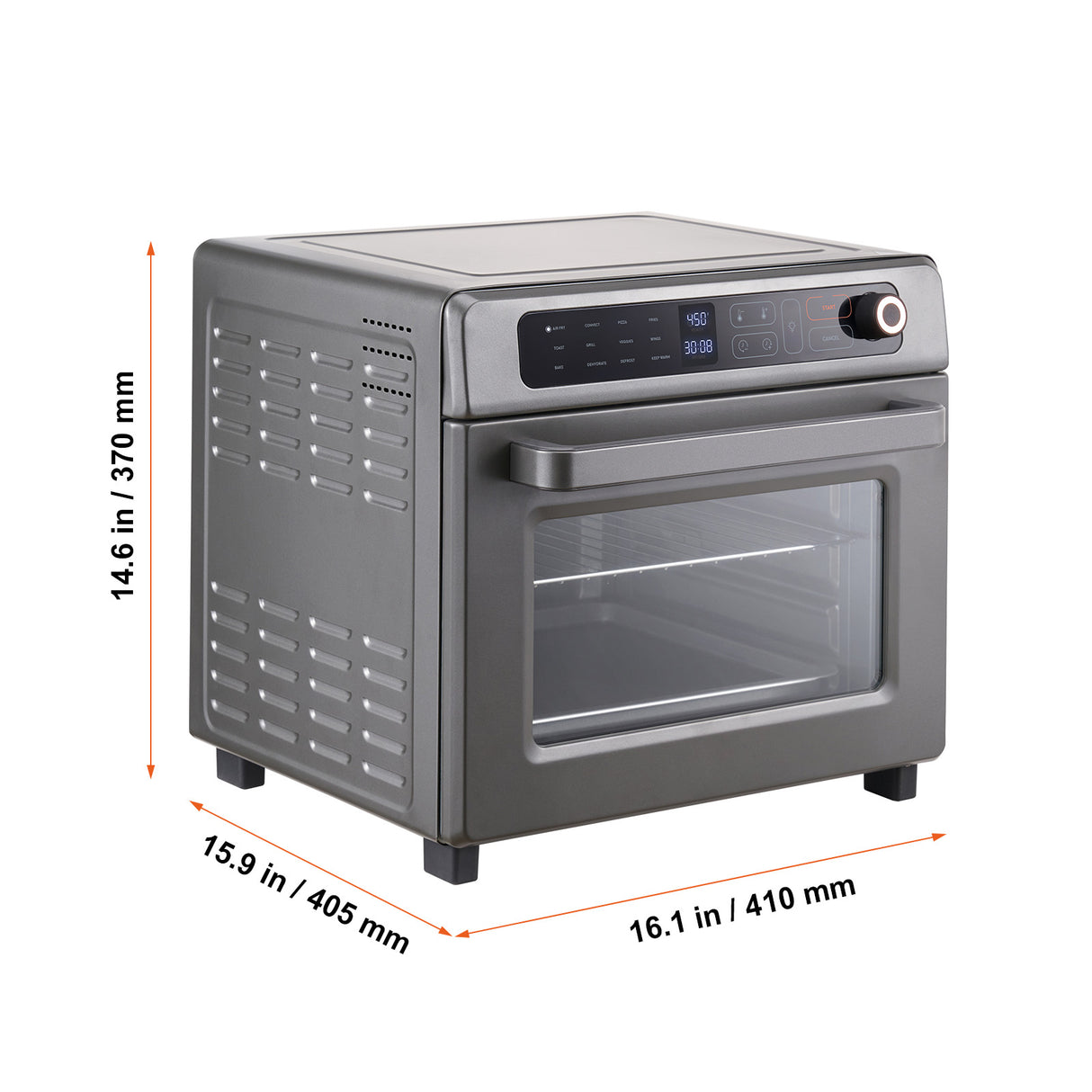 12-in-1 Air Fryer Toaster Oven 25L Stainless Steel 1700W