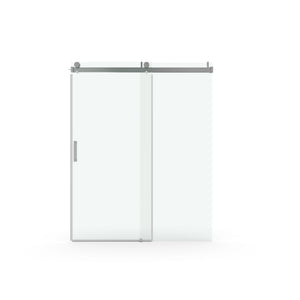 Frameless Soft-Closing Shower Door, 1/4" (6 Mm) Tempered Glass Single Sliding With Explosion Proof Coating