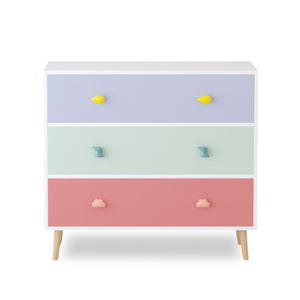 3 Drawer Dresser Storage Cabinet With Anti-Tip Safety