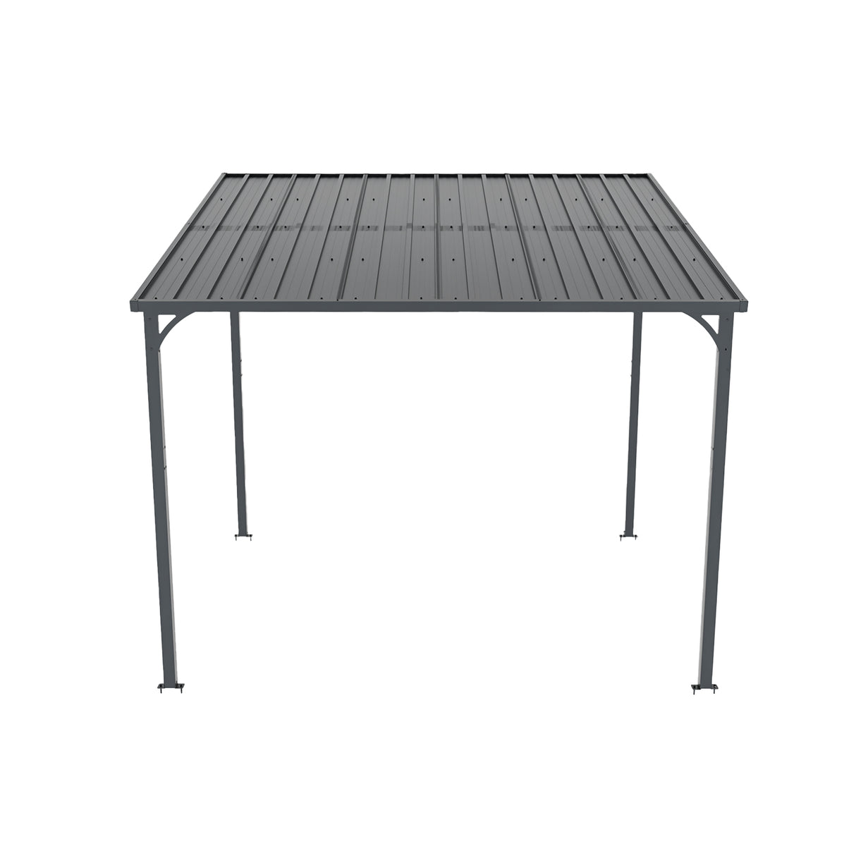 Outdoor Pergola 8' x 10' Metal Inclined Roof