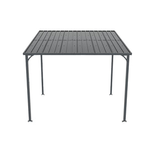 Outdoor Pergola 8' x 10' Metal Inclined Roof
