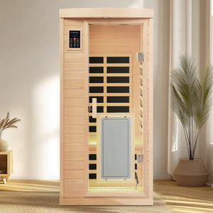 Low EMF Hemlock Wood Far-Infrared Indoor Sauna Room