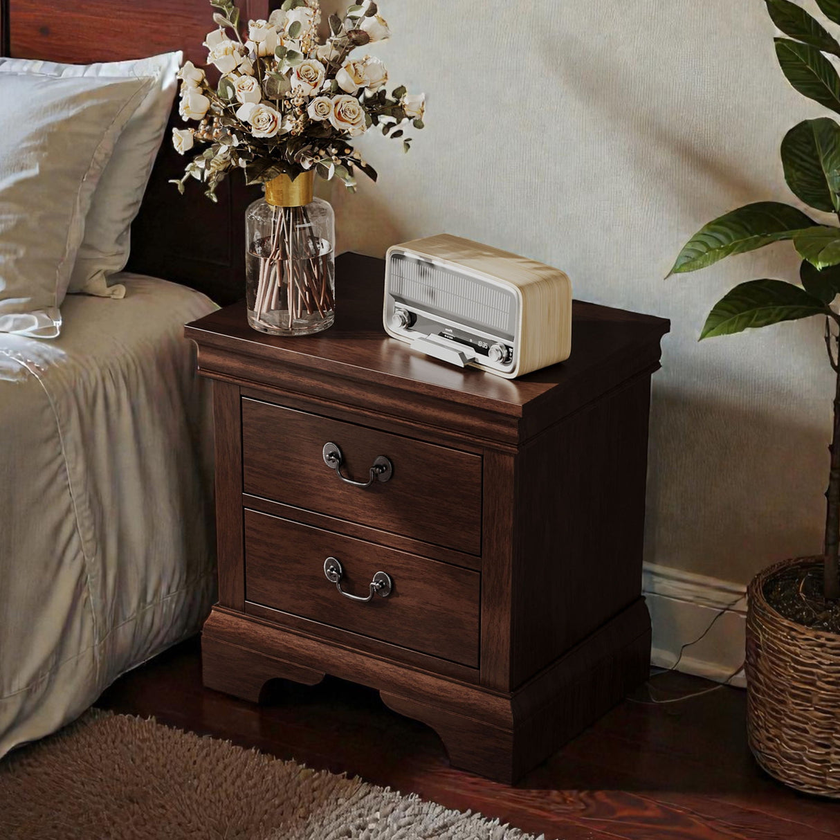 Nightstand With 2 Drawers