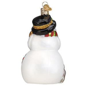 Snowman With Playful Pets