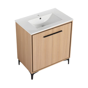 Modern Bathroom Vanity Base With Basin And Storage Cabinet