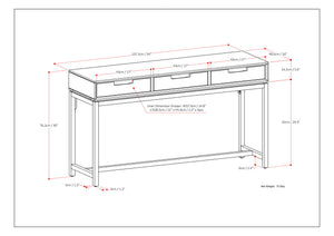 Banting - Wide Console Table - Walnut Brown