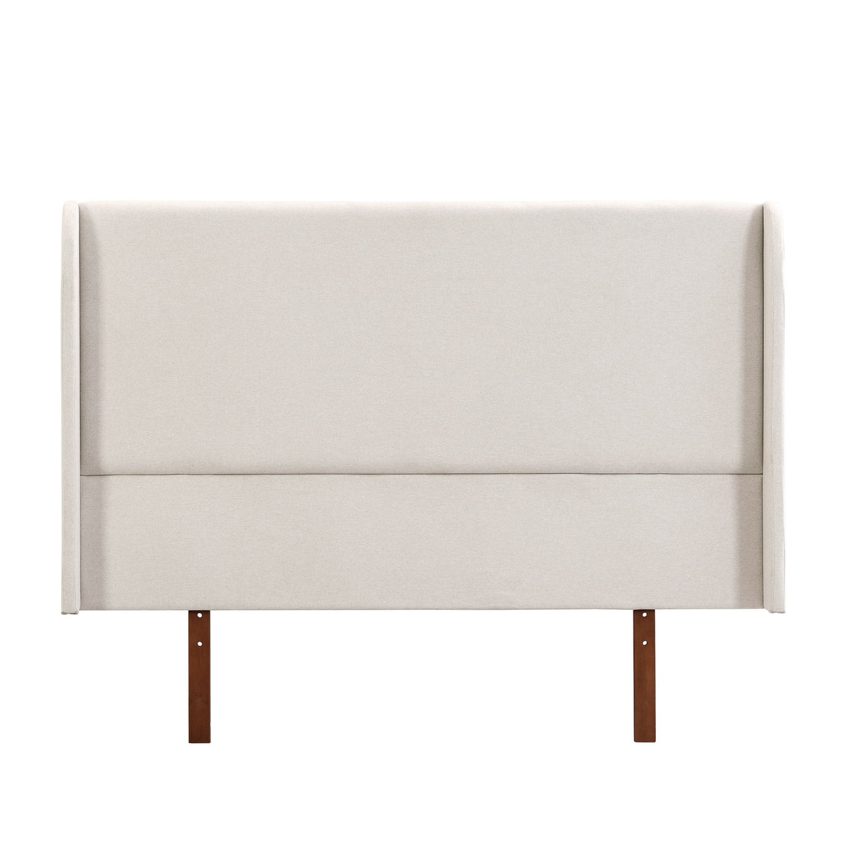 King Size Platform Bed With Upholstered High Headboard - Brown