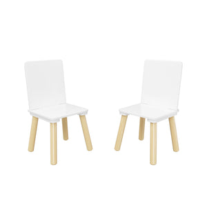 Kids Table And 2 Chairs Set, 3 Piece Toddler Activity Play - White
