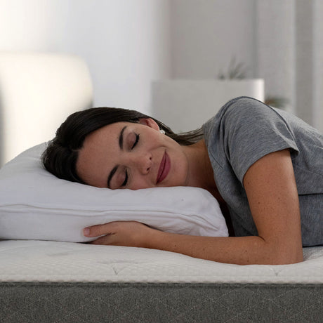 Ghostpillow Faux Down Luxury Pillow with Microfiber Gel Clusters, Cotton Cover - White