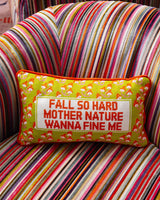 Fall So Hard Needlepoint Pillow