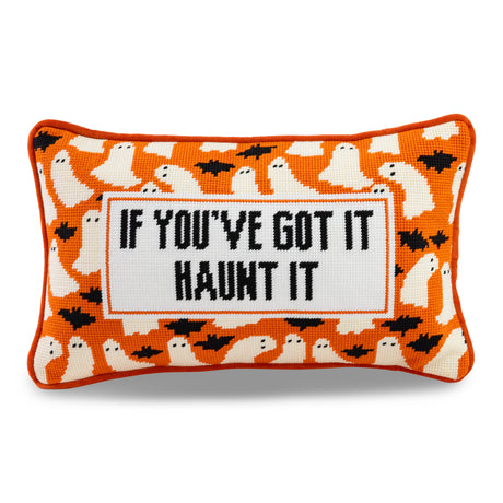 Haunt It Needlepoint Pillow