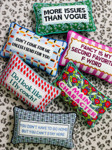 Can't Stay Here Needlepoint Pillow