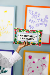 Not Needy Needlepoint Pillow