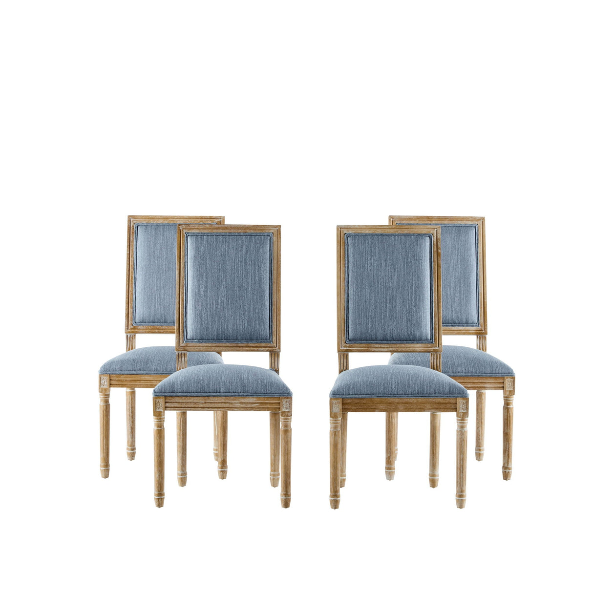 French Country Style Dining Chair With Upholstered Seating And Fluted Legs - Best Buy Furniture