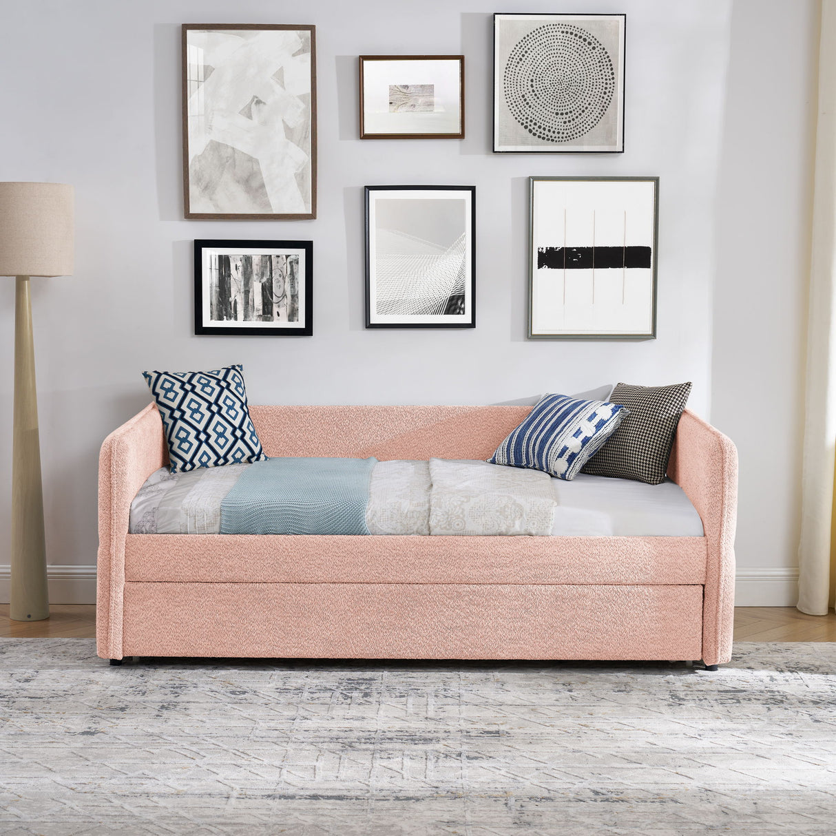 Upholstered Daybed With Pop Up Trundle