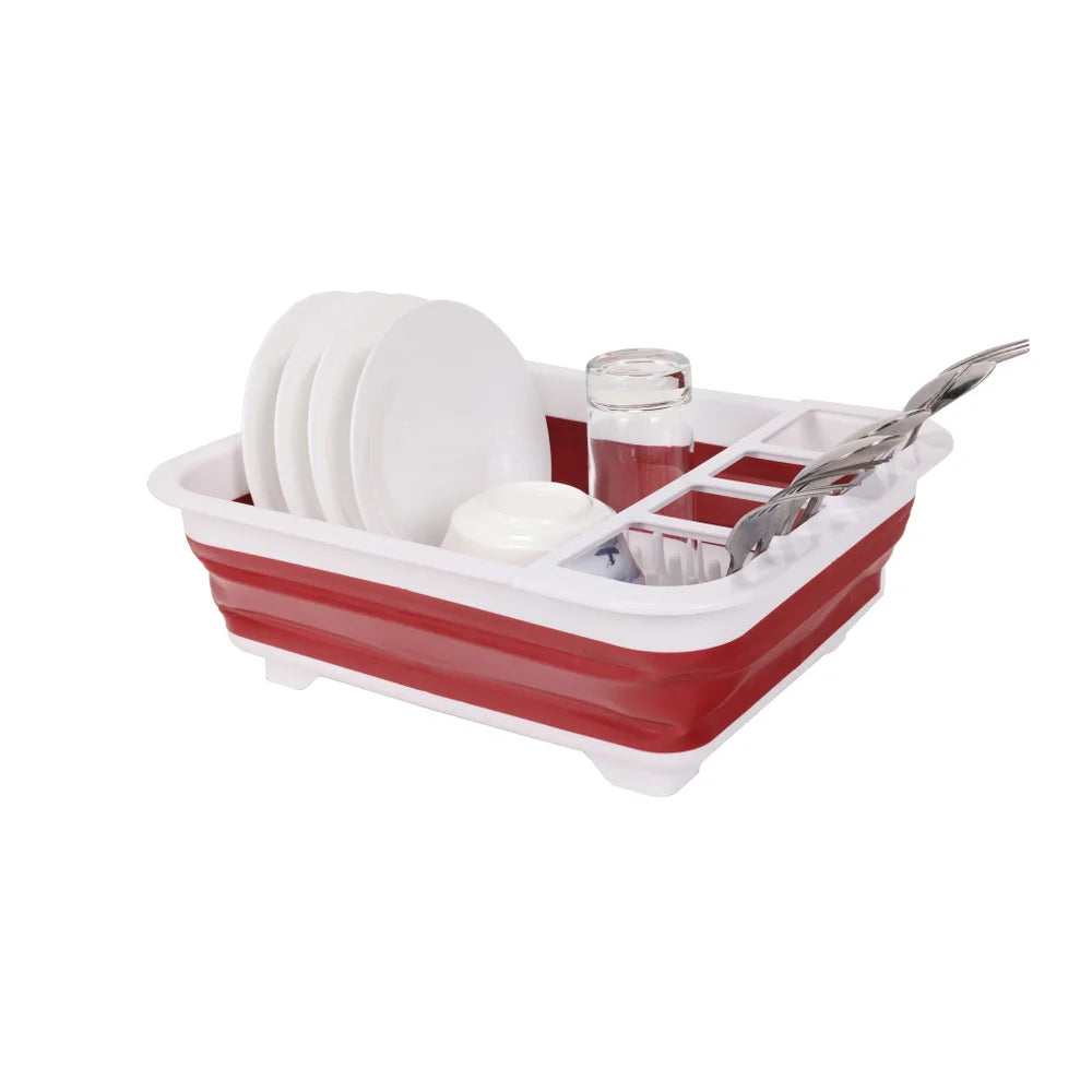Collapsible Plastic Dish Rack - 3 Colors