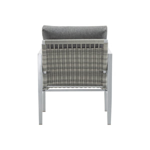 Modern Lounge Chair With Rope Accents And Cushions