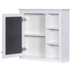 Bathroom Vanity With Top Sink, 2 Doors And 3 Drawers, Freestanding Set With Mirror Cabinet