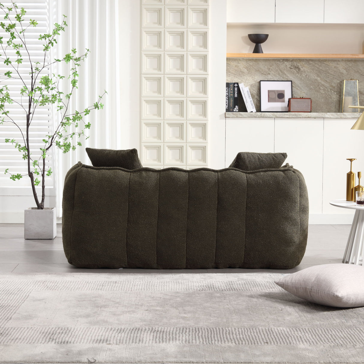 Cozy Beanbag Chair With High Resilience Foam Core For 2