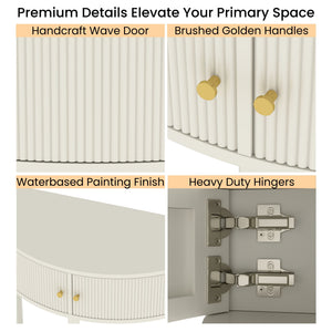 Demi Lune - Console Table With 2 Storage Drawers