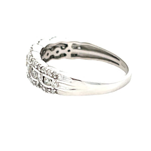 .50ct Diamond Wedding Band Ring 14KT White Gold