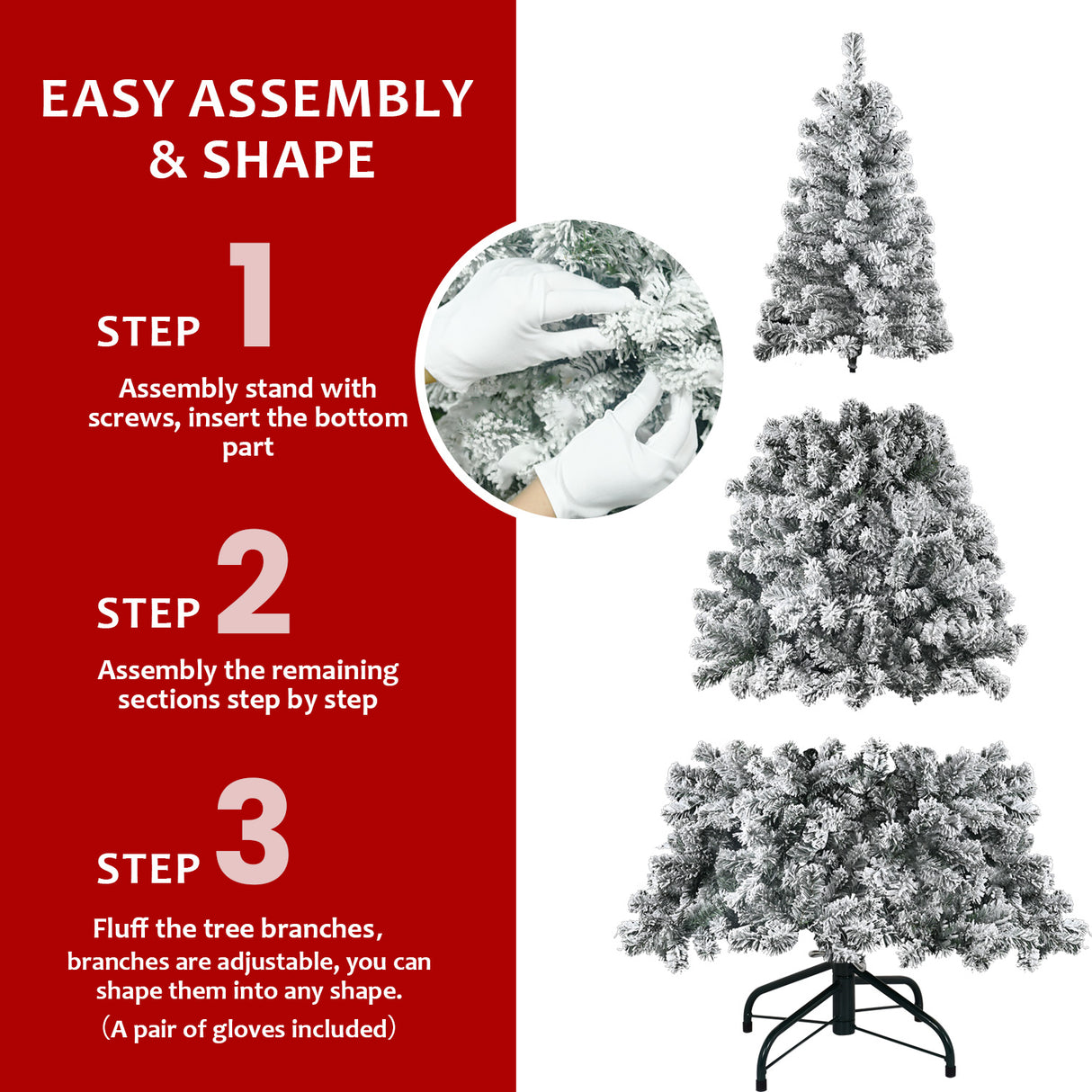 7FT Flocked Christmas Tree
