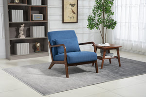 Mid Century Modern Accent Chair with Solid Wood Frame