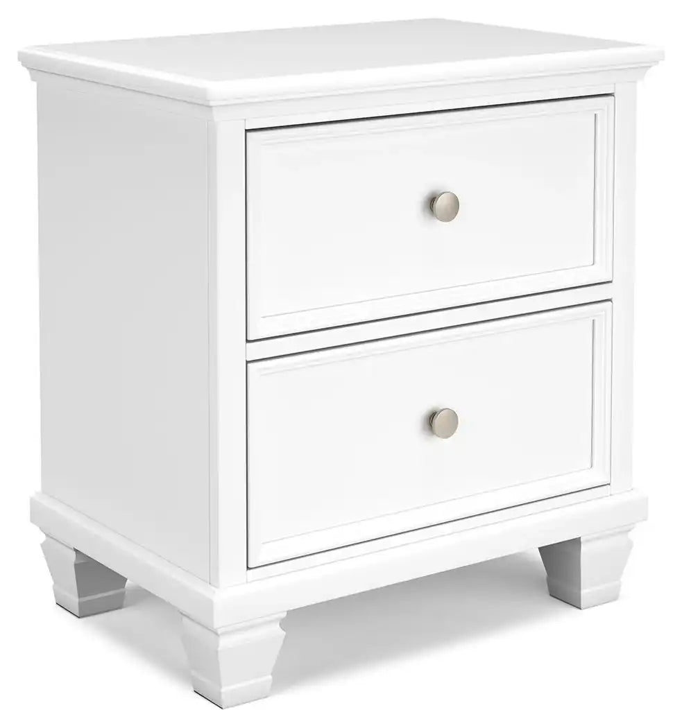 Fortman - Two Drawer Night Stand - White - Best Buy Furniture