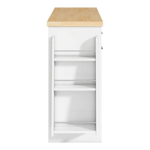 Kitchen Sideboard With Sliding Door Cabinet, 3 Tier Spice Rack