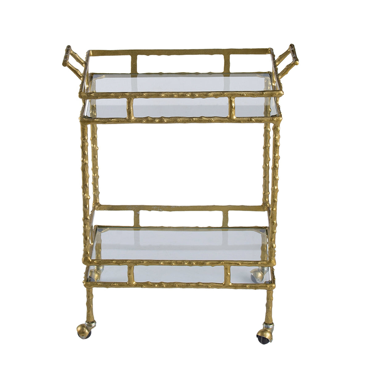 Antique Twig Bar Cart - 23.5x13.5x30"