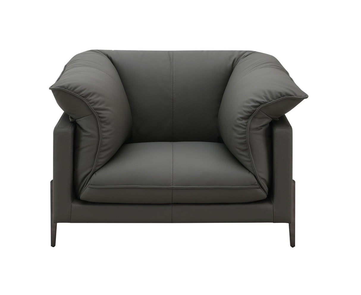 Tadi - Top Grain Leather Chair - Black - Best Buy Furniture