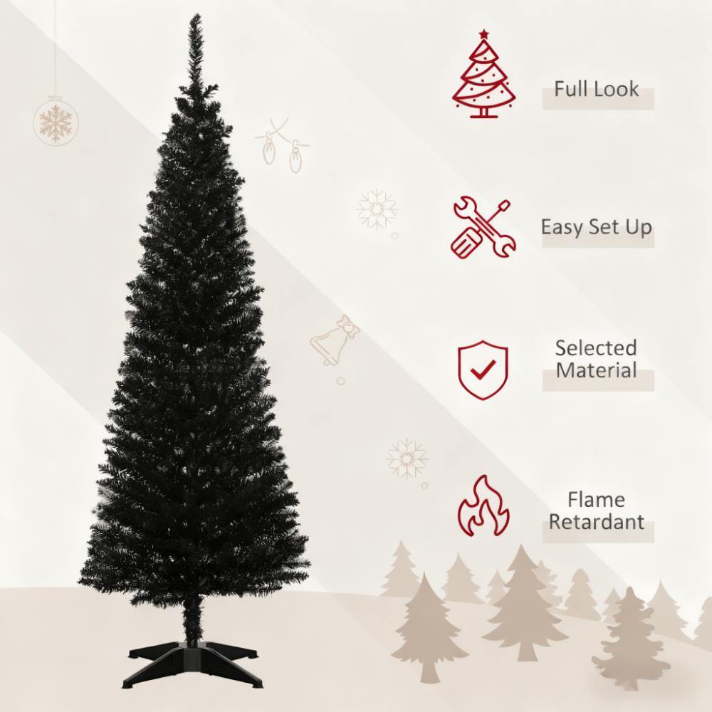 Slim Xmas Tree with Plastic Stand
