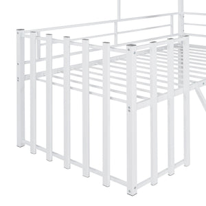 Loft Bed With Roof, Window, Guardrail, Ladder