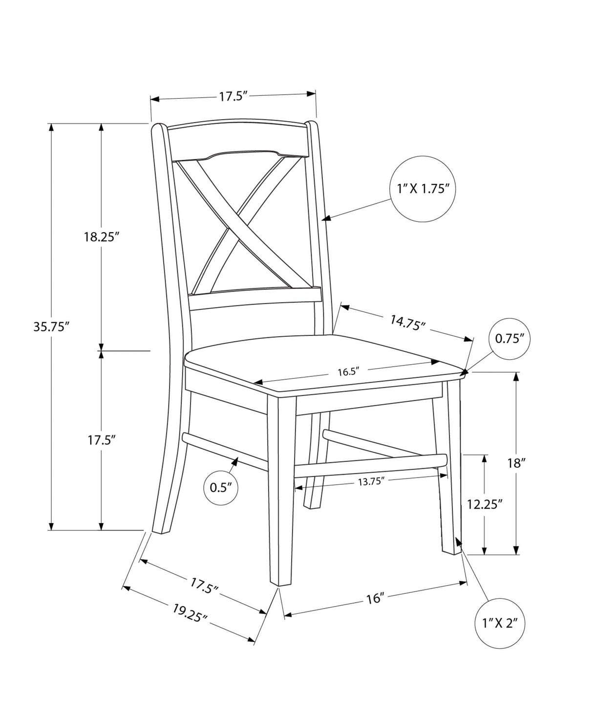 Dining Chair, Side, Dining Room, Transitional (Set of 2) - Best Buy Furniture