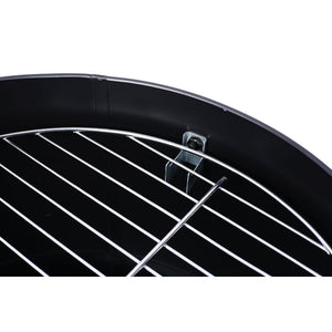 Portable Charcoal Smoker Grill For Outdoor Cooking - Black