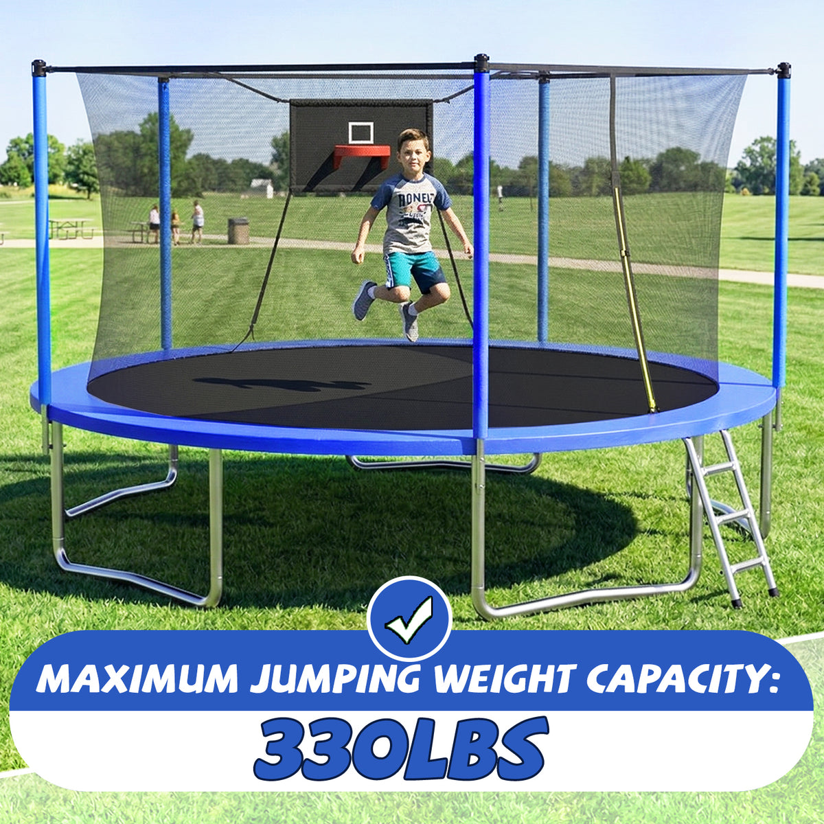 14FT Trampoline with Enclosure Net