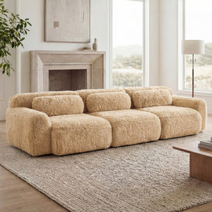 114'' Soft And Fluffy Modular Sectional Sofa