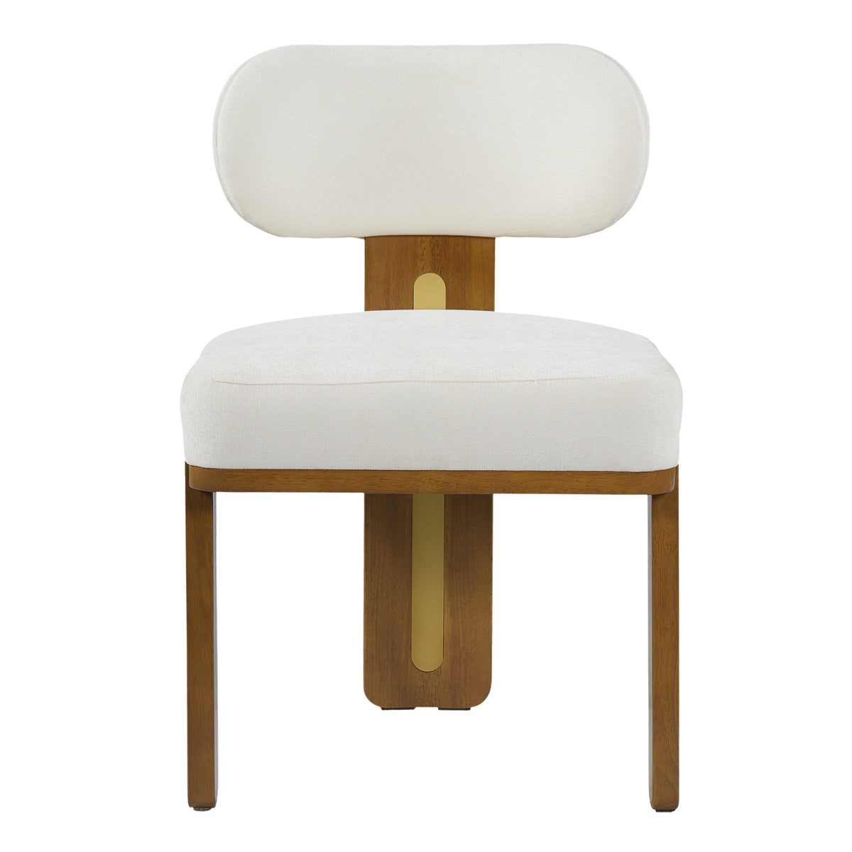 Modern Minimalist Round Upholstered Dining Chair Set of 2