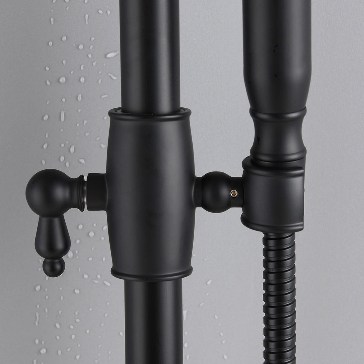 8-Inch Complete Rain Shower Combo System, Matte Black