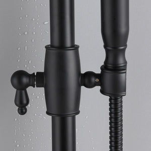 8-Inch Complete Rain Shower Combo System, Matte Black