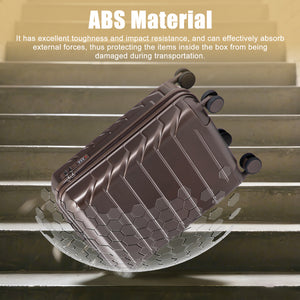 20 Inch ABS Hard Shell Travel Checked Luggage - Brown