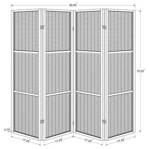 Kenabi - 4 Panel Room Divider Folding Screen - Walnut