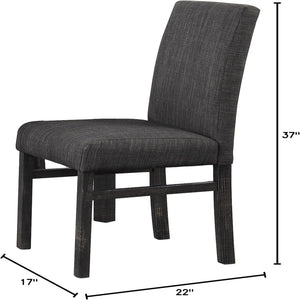 5 Piece Transitional Dining Set With Table And Upholstered Chairs
